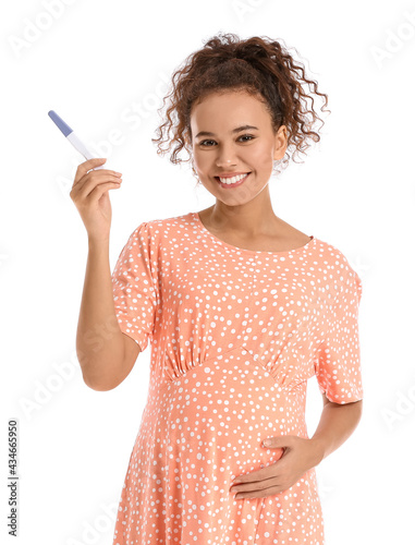 Beautiful pregnant African-...