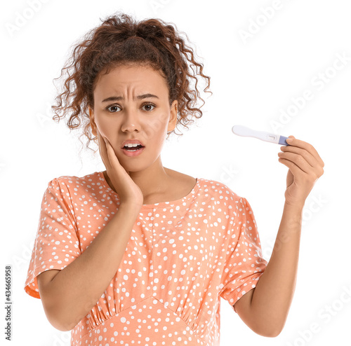 Sad African-American woman ...
