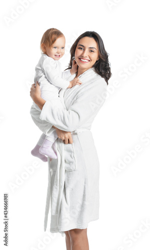 Happy woman and her little ...