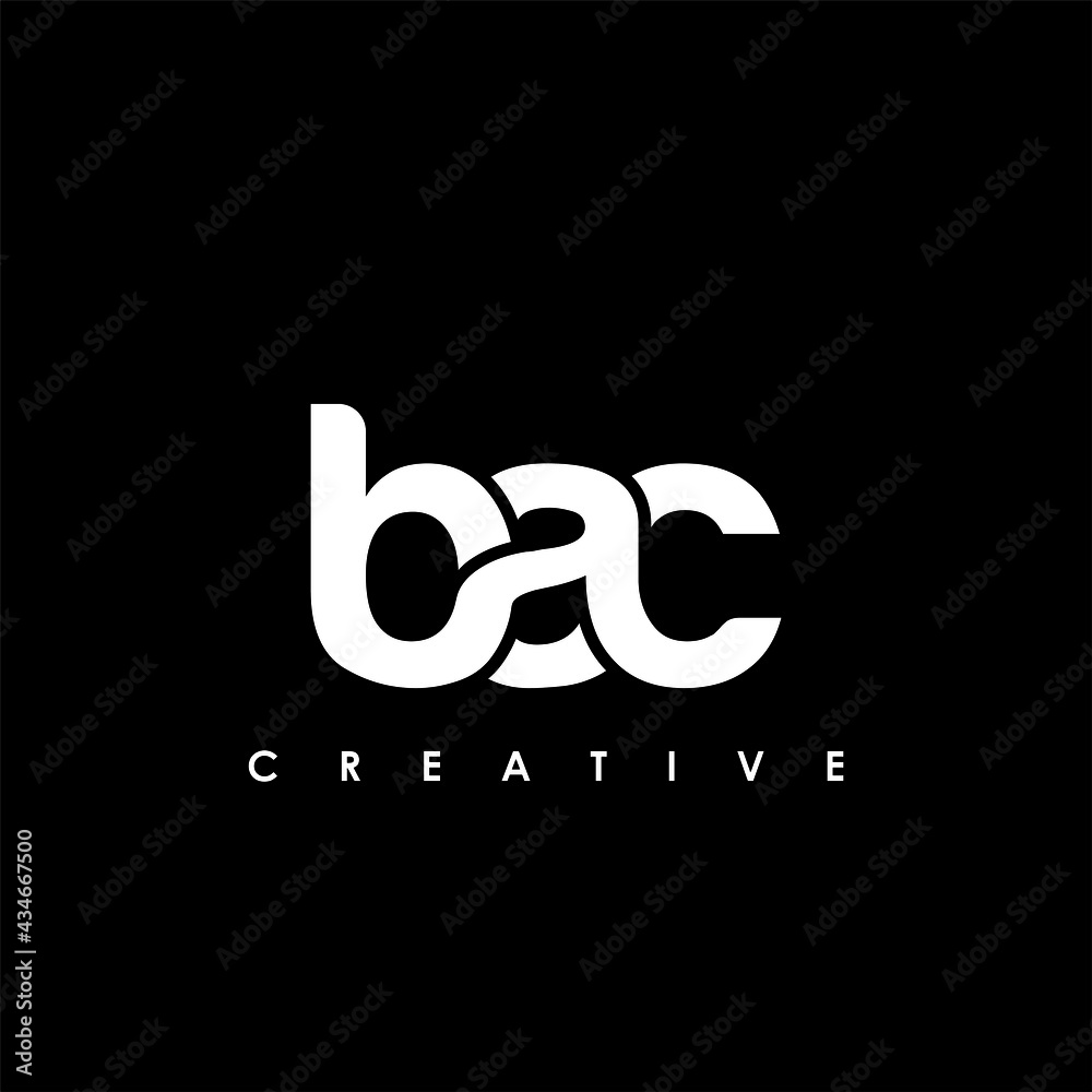 BAC Letter Initial Logo Design Template Vector Illustration
