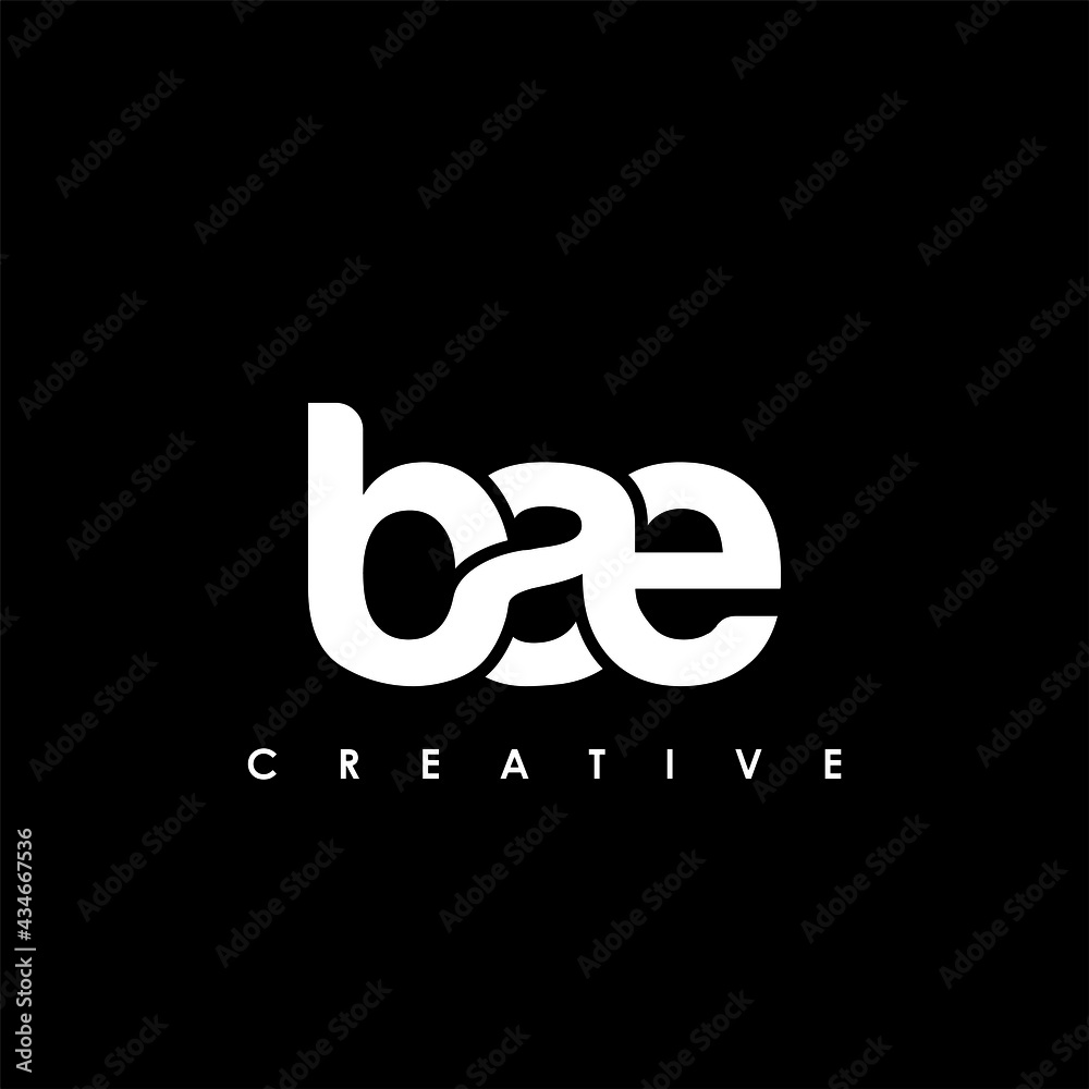 Obraz premium BAE Letter Initial Logo Design Template Vector Illustration