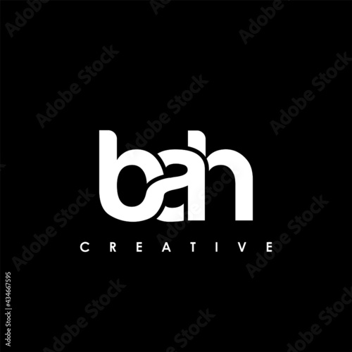 BAH Letter Initial Logo Design Template Vector Illustration