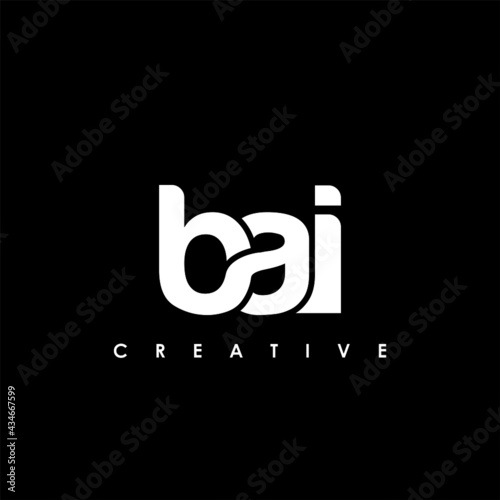 BAI Letter Initial Logo Design Template Vector Illustration