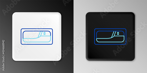 Line Car door handle icon isolated on grey background. Colorful outline concept. Vector