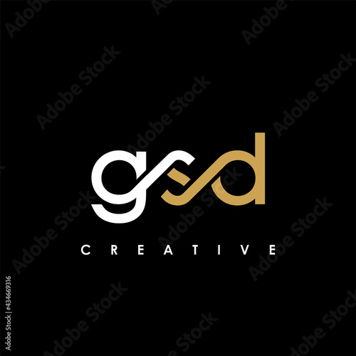 GSD Letter Initial Logo Design Template Vector Illustration