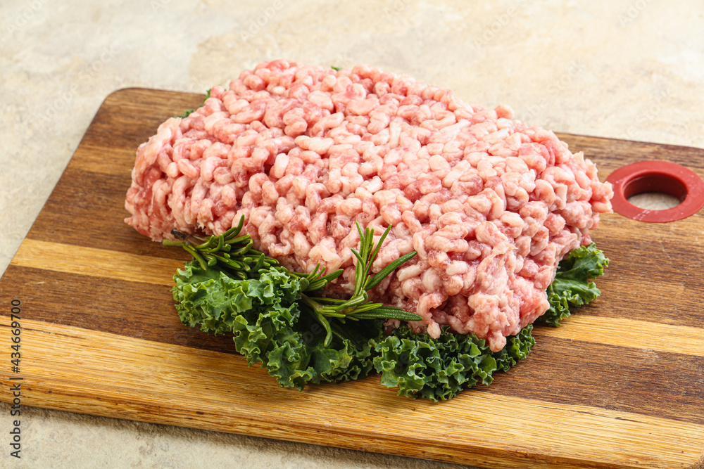 Raw pork minced meat for cooking Raw pork minced meat for cooking