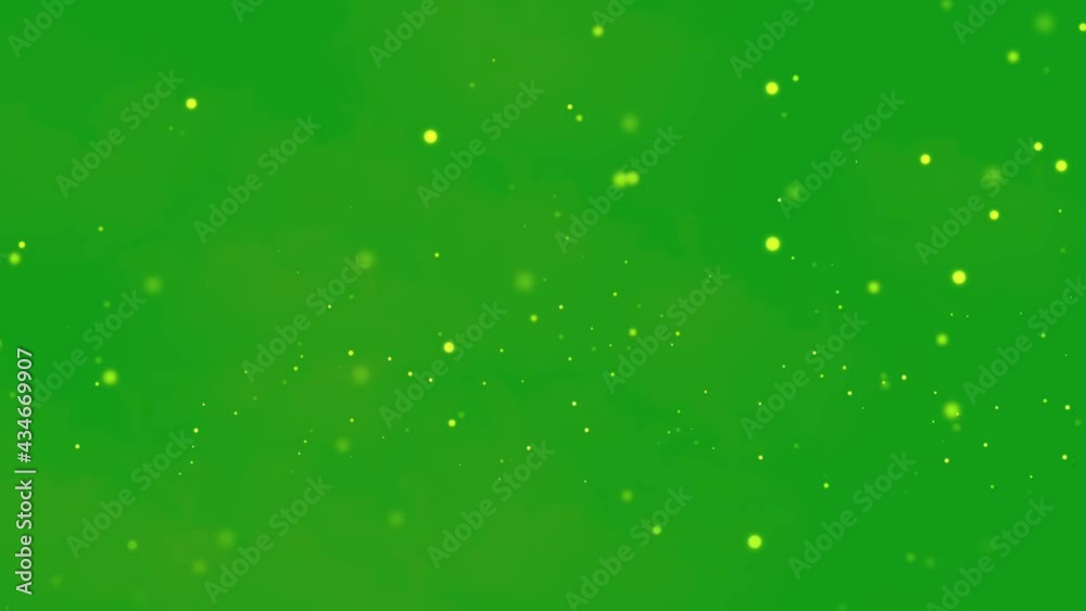 Flying fire particles motion graphics with green screen background