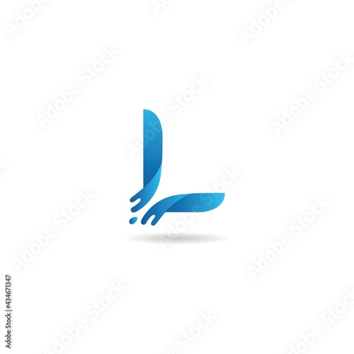 initial l with water logo design icon inspiration