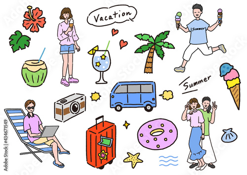 リゾート旅行を楽しむ若い男性と女性