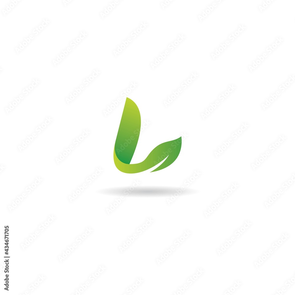 initial l with leaf logo design icon inspiration initial l with leaf logo design icon inspiration