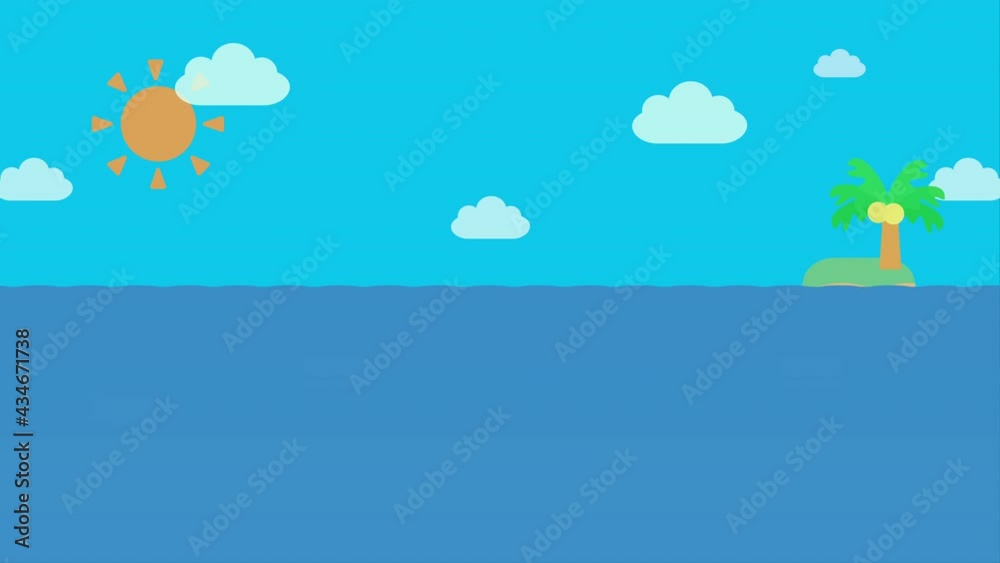 青空と海のアニメーション