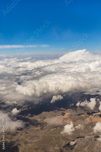 Aerial photos of mountains and snow mountains in Urumqi, Xinjiang Province, China