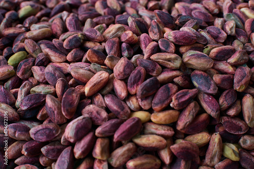 Peeled pistachios in quantity background textures