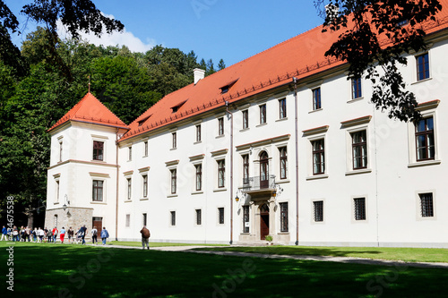 SUCHA BESKIDZKA,POLAND - SEPTEMBER 14, 2019: Royal castle in Sucha Beskidzka, Poland.