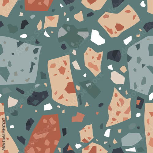 Terrazzo texture. Encaustic...