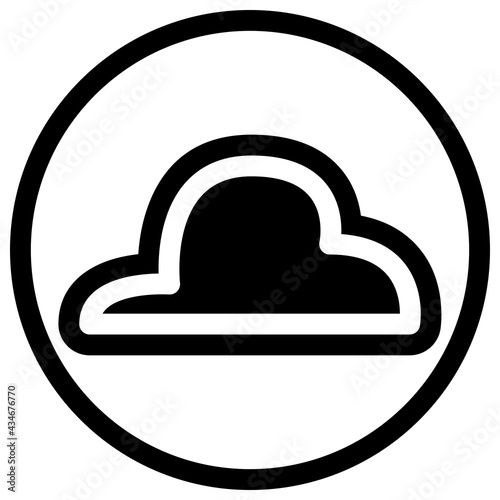 Soft cloud icon in flat design 01