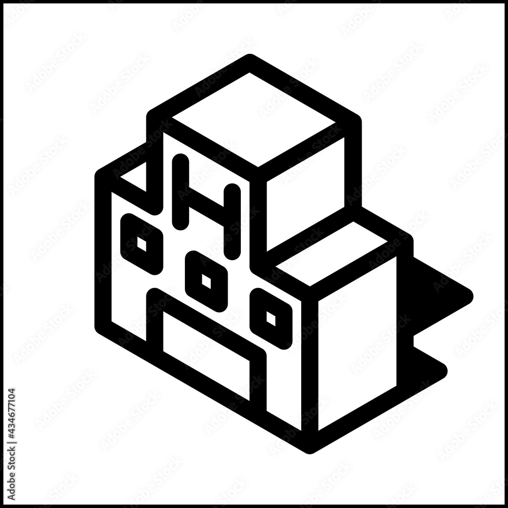 Hospital icon in isometric flat design 05 Hospital icon in isometric flat design 05