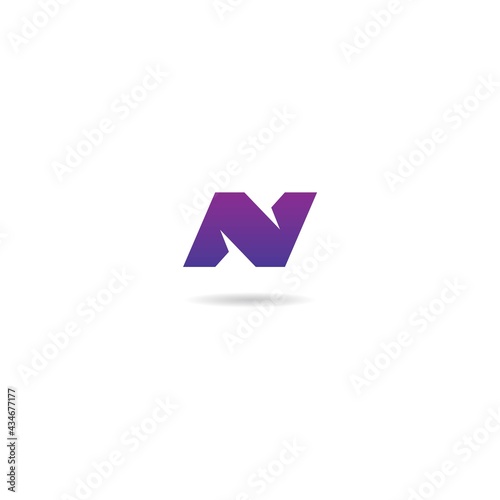 initial n logo design icon inspiration