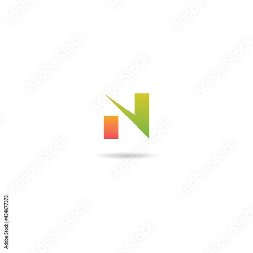 initial n logo design icon inspiration