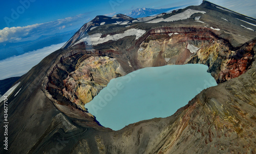 Aerial photography. Maly Semyachik Volcano.  photo