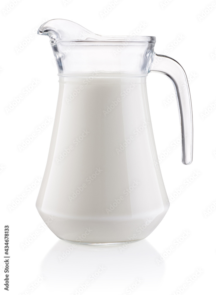 Jug of milk isolated on white background