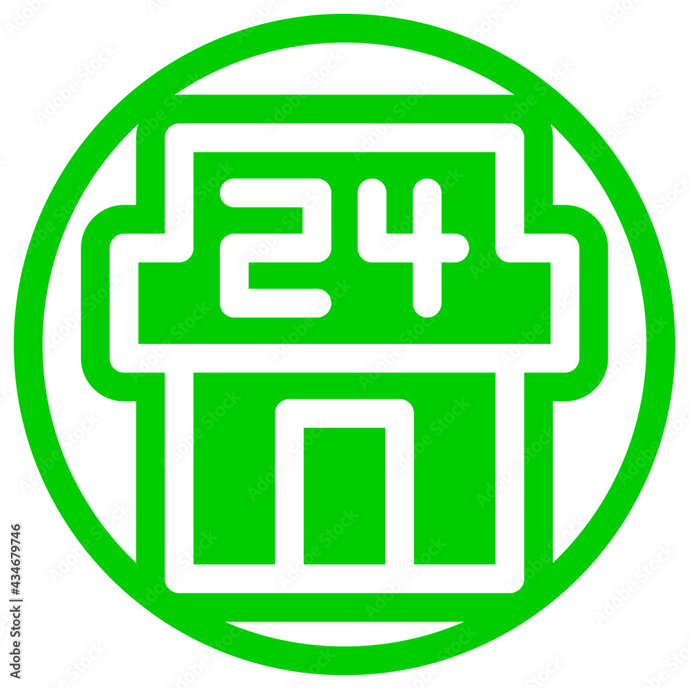 Convenience store icon in flat design 02 Convenience store icon in flat design 02