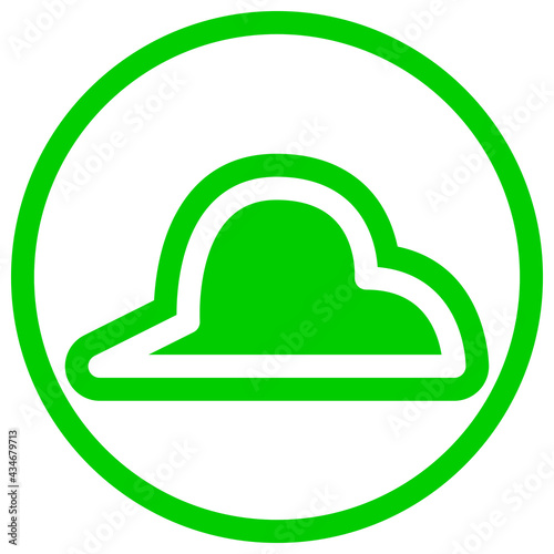 Sharp cloud icon in flat design 02