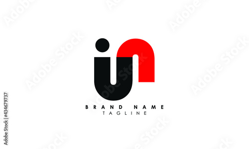 Alphabet letters Initials Monogram logo IN, NI, I and N
