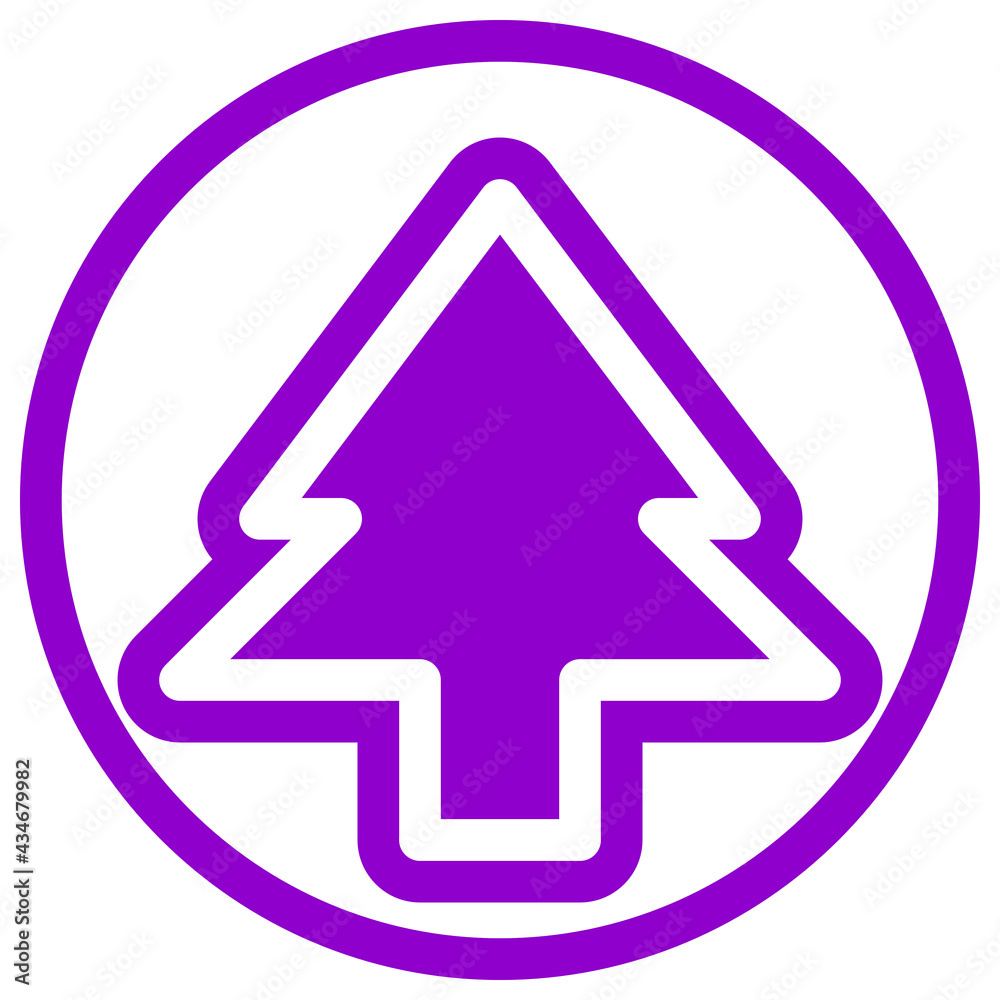 Sharp tree icon in flat design 04 Sharp tree icon in flat design 04