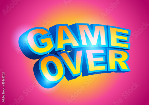 Game Over text icon for game interface