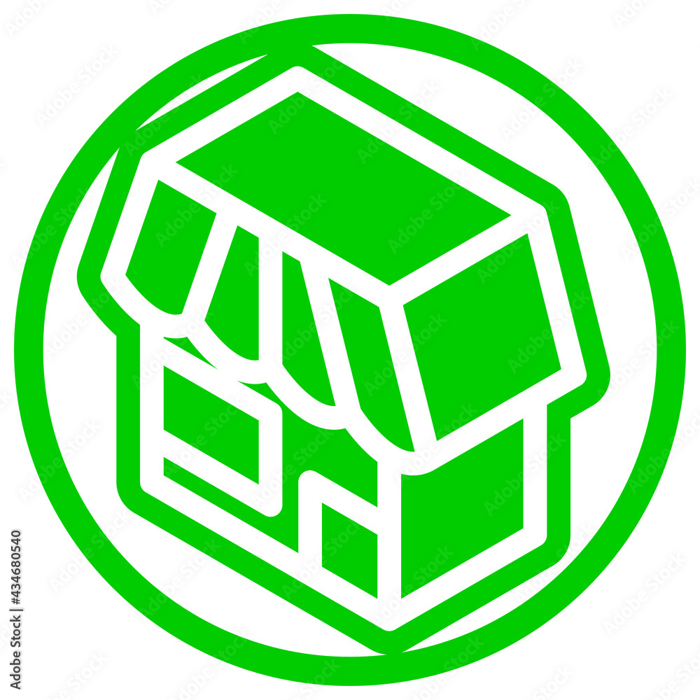 Shop icon in isometric flat design 02 Shop icon in isometric flat design 02