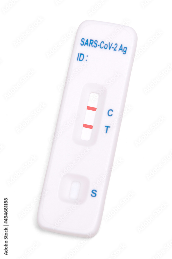 Rapid covid-19 strip test - Positive tested Rapid covid-19 strip test - Positive tested