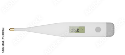 Electronic clinical thermometer with normal human body-temperature 36.6
