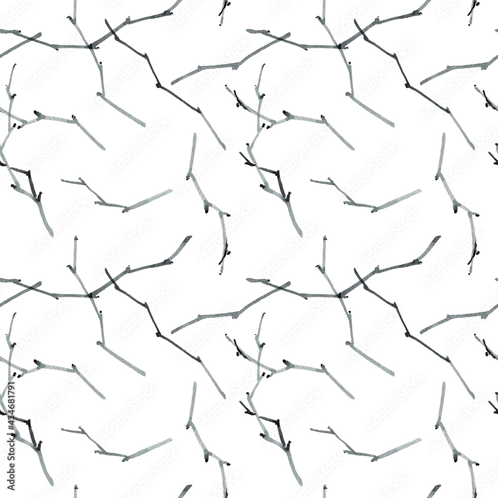 Obraz premium Watercolor tree pattern