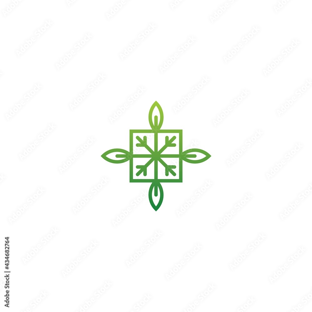 green with ornament logo design icon inspiration green with ornament logo design icon inspiration