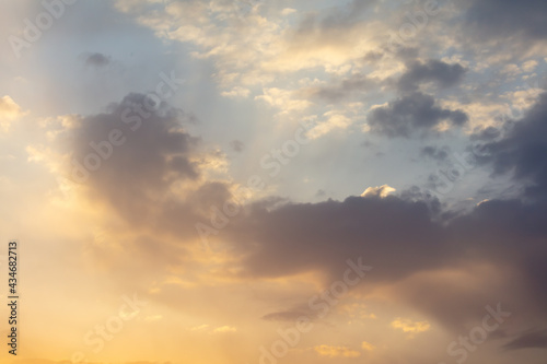 Fototapeta Naklejka Na Ścianę i Meble -  Sky with clouds at sunset