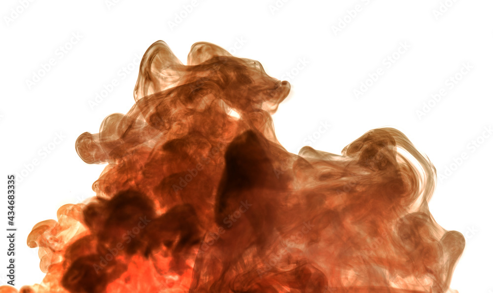 Red smoke on a white background. Red smoke on a white background.