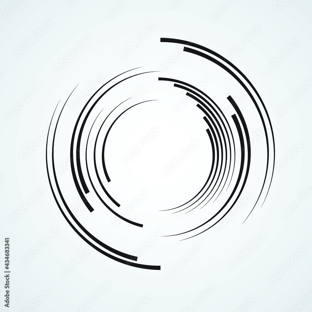 Lines in Circle Form . Spiral Vector Illustration .Technology round Logo . Design element . Abstract Geometric shape . Striped border frame for image Lines in Circle Form . Spiral Vector Illustration .Technology round Logo . Design element . Abstract Geometric shape . Striped border frame for image
