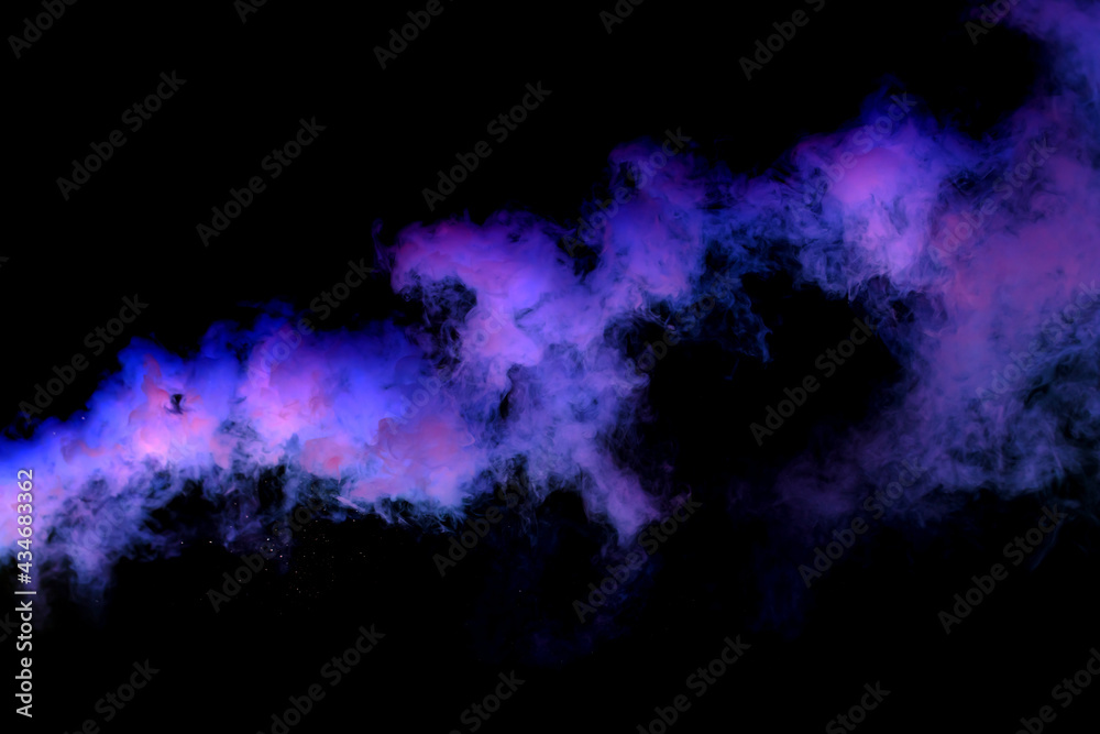 Purple smoke on a black background. Purple smoke on a black background.