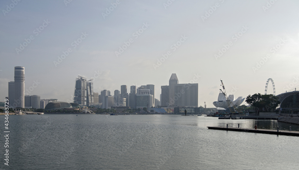 Singapore. View of Raffles Avenue and Esplanade Theatres Singapore. View of Raffles Avenue and Esplanade Theatres