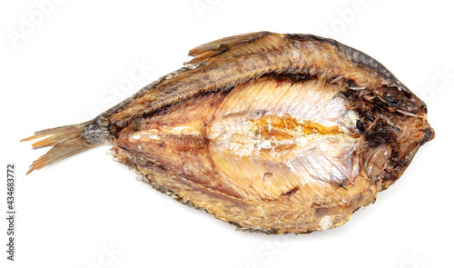 Dried fish isolated on a white