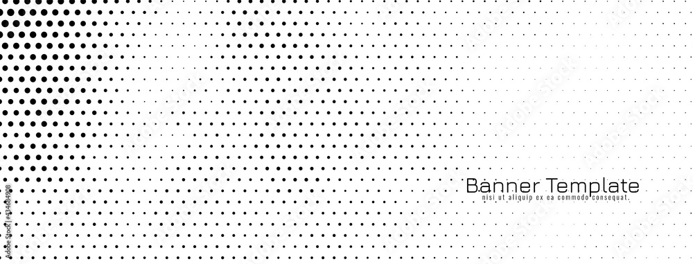 Abstract simple halftone design banner