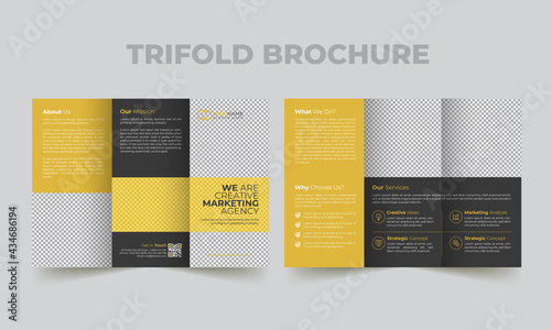 Corporate tri-fold brochure template design