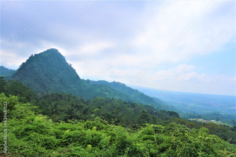a beautiful mountain view in the morning a beautiful mountain view in the morning