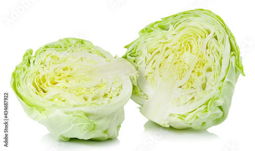 fresh cabbage isolated on white background with clipping path © Oleksandr