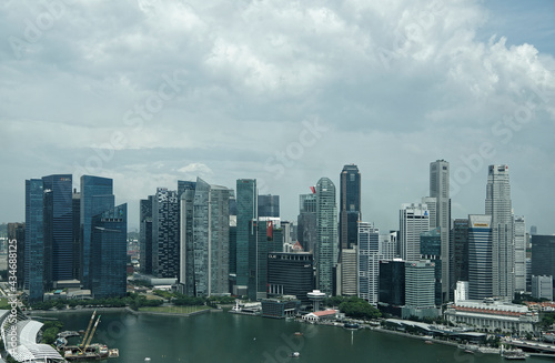  View of the city from Singapore Flyer