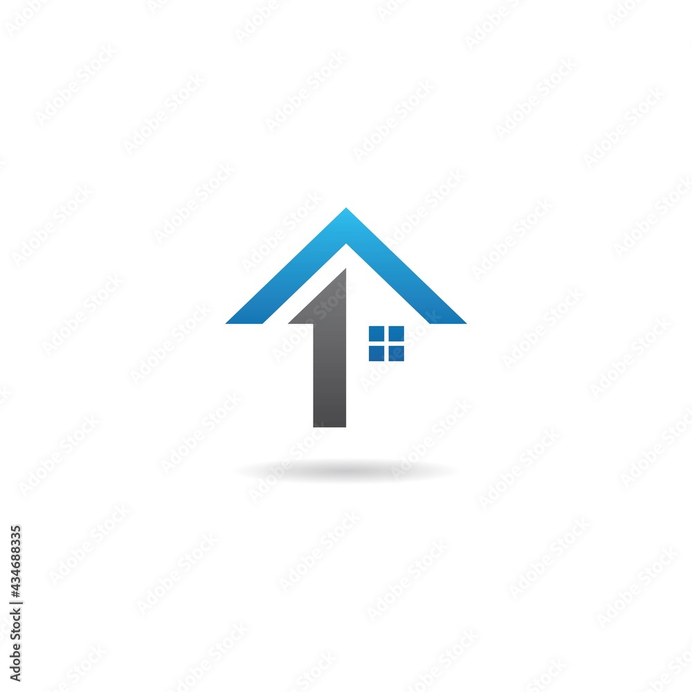 number 1 with home logo design icon inspiration number 1 with home logo design icon inspiration