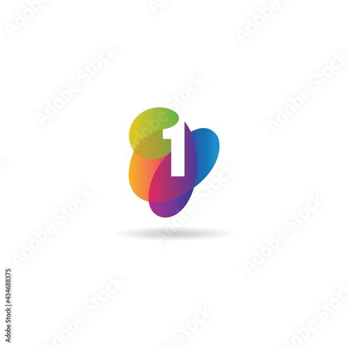 number 1 logo design icon inspiration
