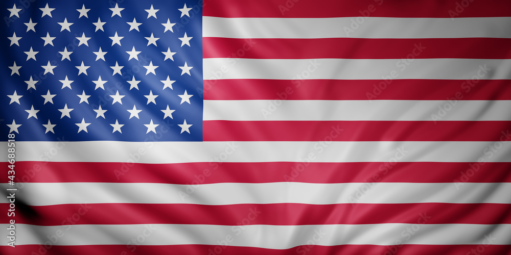 Fototapeta premium USA 3d flag
