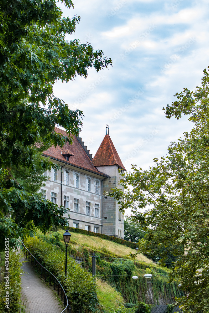 Vue du Gymnase de la Cité à Lausanne (Canton de Vaud, Suisse)